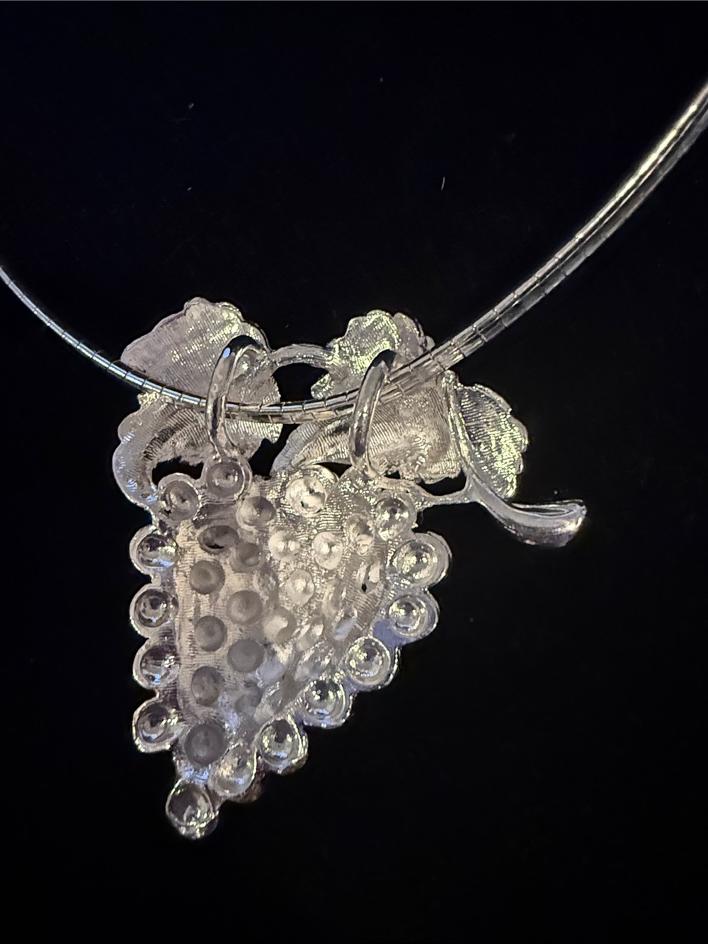 Pendant & Earrings Silver-Tone Grape Cluster Set - Picture 3 of 4